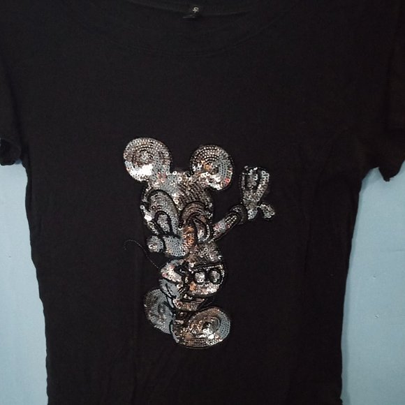 Black t-shirt with Mickey Mouse - Picture 1 of 1